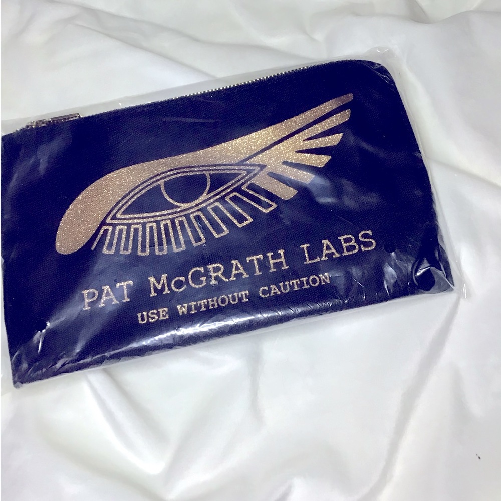 Pat McGrath black makeup bag with zip Gift Idea New 🎁